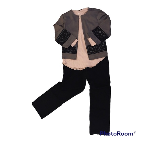 Bob Mackie Wearable Art Ladies Grey and Black Suit Jacket Size Medium NWOT - Picture 7 of 10